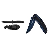 Secret Agent (4007); Concealable Boot Knife with Strong Single Edge 4.4 Inch 8Cr13MoV Steel Blade; Arrives with Dual Carry Molded Sheath and Stealthy Non-Reflective Black Oxide Finish, 3 OZ