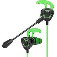 E-Sports Gaming Headset Portable Gaming Headset Stereo Noise Canceling PC Game Earphones with Headsets YANG1MN (Color : Green)