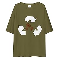 Coffee Bean Recycling Eco Friendly Product Earth Day Oversize Tee