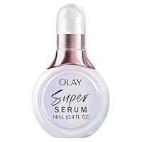 Super Serum Trial Size 5-in-1 Lightweight Resurfacing Face Serum, 0.4 fl oz, Smoothing Skin Care Treatment with Niacinamide, Vitamin C, Collagen Peptide, Vitamin E, and AHA
