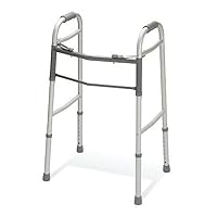 Medline Two-Button Folding Walkers Without Wheels