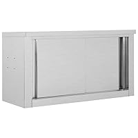 vidaXL Stainless Steel Kitchen Wall Cabinet - 35.4