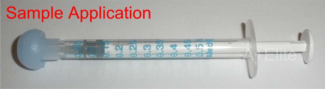BAXA ExactaMed Oral Liquid Medication Syringe 0.5cc/0.5mL 100/PK Clear Medicine Dose Dispenser with Cap Exacta-Med BAXTER Comar Latex Free