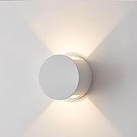Modern Wall Sconces Lights Indoor Outdoor IP65 Waterproof Wall Hanging Lamp Wall Mounted Lamp Hardwired LED Lighting Fixture for Living Room,Bedroom,Hallway 5W 3000K White