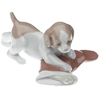 NAO Puppy's Christmas Porcelain Figurine with Tin Gift Box
