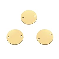 50pcs Adabele Raw Brass 15mm Half Round Semicircle 2-Hole Connector Link Geometric Component Earring Findings No Plated/Coated for Jewelry Craft Making CX-R7