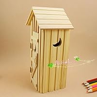 AirAds Dollhouse 1:12 Miniature Furniture Wooden Outhouse Toilet Single Unit Unfinished