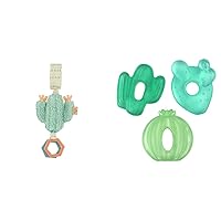 Itzy Ritzy Cactus Plush Jingle Toy and Water-Filled Teethers Set of 3 for Sore Gum Relief and Emerging Teeth