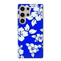 jjphonecase R2244 Hawaiian Hibiscus Blue Pattern Case Cover for Samsung Galaxy S24 Ultra