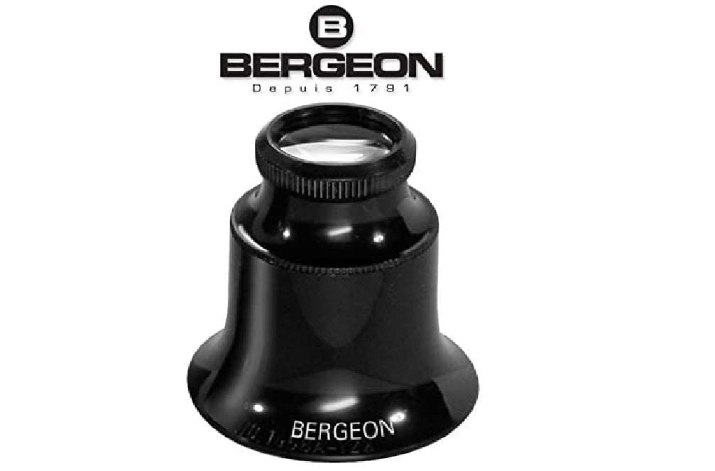 Bergeon 1458-A-15 Watchmakers Double Lens Eyeglass Loupe 15x Magnification