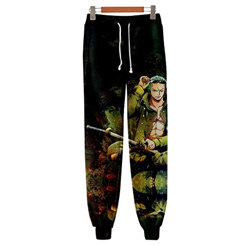  FunStation Anime Luffy Zoro Printed Cosplay Gym Joggers Casual  Pants Trousers Drawstring Sports Sweatpants 01 S : Clothing, Shoes & Jewelry