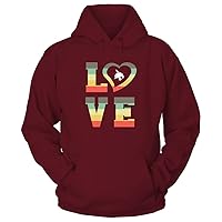 FanPrint Texas State Bobcats - Stacked Love - Heart Shape - University Team Logo - T-Shirt