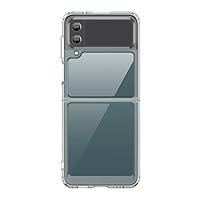Anti-Drop Non-Fingerprint Acrylic Folding Case for Samsung Galaxy Z Flip4 5G Flip 4 Flip3 Flip 3 Cover for Samsung Flip4,Clear,for Samsung Z Flip 3