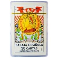 Spanish Playing Cards Baraja Espanola 50 Cartas Super Plastificado Plastic Case