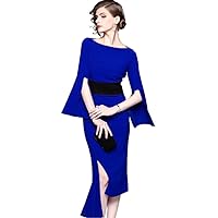 2022 Women Dinner Celebrity High End Fashionable Design Blue Dress