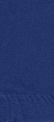 50 Plain Solid Colors Dinner Hand Towel Napkins Paper - Navy Blue