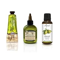 Difeel Hair and Essential Oil - Olive Oil 3 Piece Set