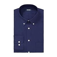 IZOD Men's Dress Shirt Regular Fit Stretch Check