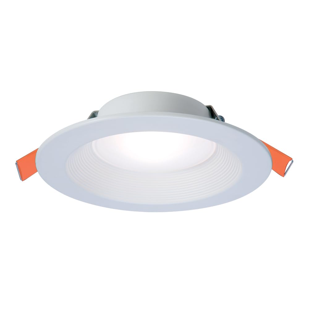 HALO RL 6 inch Canless Recessed Integrated LED Downlight, 900/1200 Selectable Lumens, 5CCT(2700K, 3000K, 3500K, 4000K, 5000K) with Dim to Warm, White