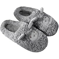 Adults and Kids Comfortable Cute Animal Slippers Winter Warm Cozy Fuzzy Plush Cartoon Sheep Dog Indoor Shoes