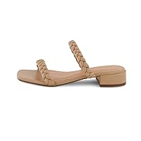 CUSHIONAIRE Women's Nestar braided low block heel sandal +Memory Foam