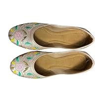 Floral Juti with Embroidery Work for Womens Traditional Footwear