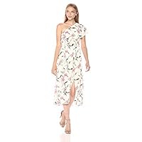 Women's One Size Floral Assymetrical Dress