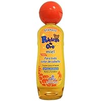 Ricitos de Oro Honey Bee Shampoo| Baby Shampoo with Pop-Up Rattle Cap, Paraben Free Product for Baby’s Delicate Hair; 8.4 Fl Ounces (Pack of 4)