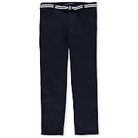 French Toast Girls' Belted Straight Leg Pants - Navy, 18