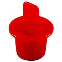 Caplugs CPT-5 CPT Series – Plastic Center Pull-Tab Tapered Plug, 1000 Pack, Red LD-PE, Plug Min. OD 0.548