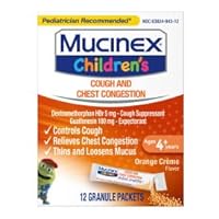 Mucinex Children's Chest Congestion Expectorant and Cough Suppressant Mini-Melts, Orange (Packaging May Vary) (Pack of 3)