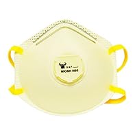 9116 Particulate Respirator Dust Mask with Valve, Two-Strap Cup Style Design, Lightweight with Cushioning Nose Foam, NIOSH Approved 10 Masks