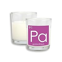 Chestry Elements Period Table Actinide Protactinium Pa White Candles Glass Scented Incense Wax
