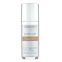 Colorescience Even Up Clinical Pigment Perfector, Water Resistant, Mineral Facial Sunscreen & Primer, Broad Spectrum 50 SPF UV Skin Protection, 1 Fl Oz