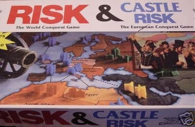 Risk / Castle Risk Board Game 2 Board Games in 1