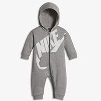 Nike Boys' Gray Nike Big Logo Hooded Romper