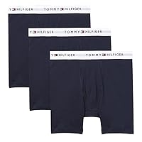 Tommy Hilfiger men's Multipack Cotton Classics Boxer Briefs underwear, 3 navy, Medium US