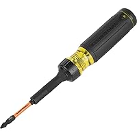 Klein Tools 32313HD Multi-bit Ratcheting Screwdriver, 13-in-1 Impact Rated Tool with 6 Double-Ended Tips and 1/4-Inch Nut Driver