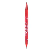 Tattoo Skin Scribe Pen Dual-Tip Marker Piercing Marking Surgical Tattooing (1 Pack, Red)