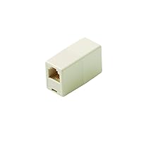 STEREN Modular 6C Tel Coupler Ivory Premium Retail Blister Pack