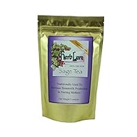 Sage Tea - 60 Cups Loose Leaf - For Baby Weaning Breastfeeding - Stop Breastfeeding - Dry Up Breast Milk Supply by Herb Lore