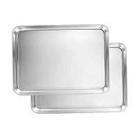 Baking Tray Stainless Steel Baking Tray Mirror Finish Square Bakeware Easy Clean 2pcs Bakeware