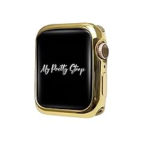 My Pretty Strap Glossy XOXO Cover Compatible with Apple Watch 38/40/41/42/44/45/49mm, Color Gold, Rose Gold, Silver for Women