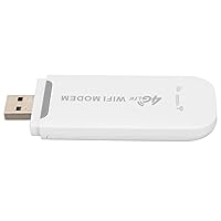 4G LTE USB WiFi Modem Dongle, Wireless Router with SIM Card Slot, 150mbps Support 10 Users, Portable WiFi Modem Mobile Internet Dongle for Tablet Laptop White