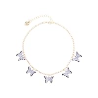 Betsey Johnson Butterfly Necklace (One Size, Butterfly Frontal Necklace)