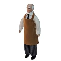 Melody Jane Dollhouse Working Man in Apron 1:12 Miniature Porcelain People