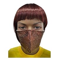 Fancy Face Covering for Adult - Brown Drops, 1 Each