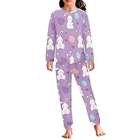 Axolotl Girl's Long Sleeve Pajama Set, Kids Pants Joggers Clothing Sport Leisure, Holiday Boys Cozy Sleepwear