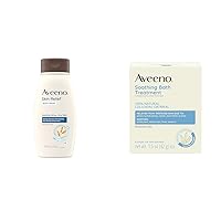 Aveeno Skin Relief Fragrance-Free Body Wash with Triple Oat Formula & Soothing Bath Soak for Eczema, Natural Colloidal Oatmeal, 8 ct.