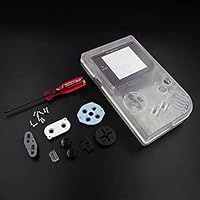 New Full Housing Shell Cover Case Pack with Screwdriver for Gameboy Classic/Original GB DMG-01 Repair Part-Clear White